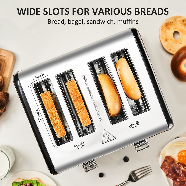 Countdown Stainless Steel 4 Slice Toaster with Bagel