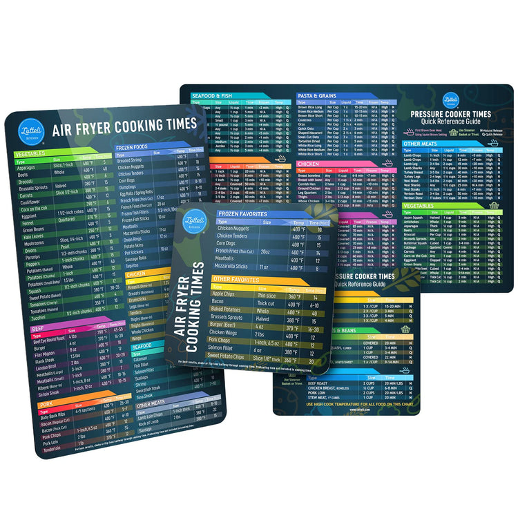 Air Fryer & Pressure Cooker Magnetic Cheat Sheet Set