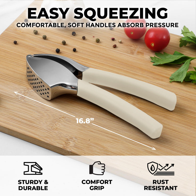 Metal Comfort Grip Garlic Press
