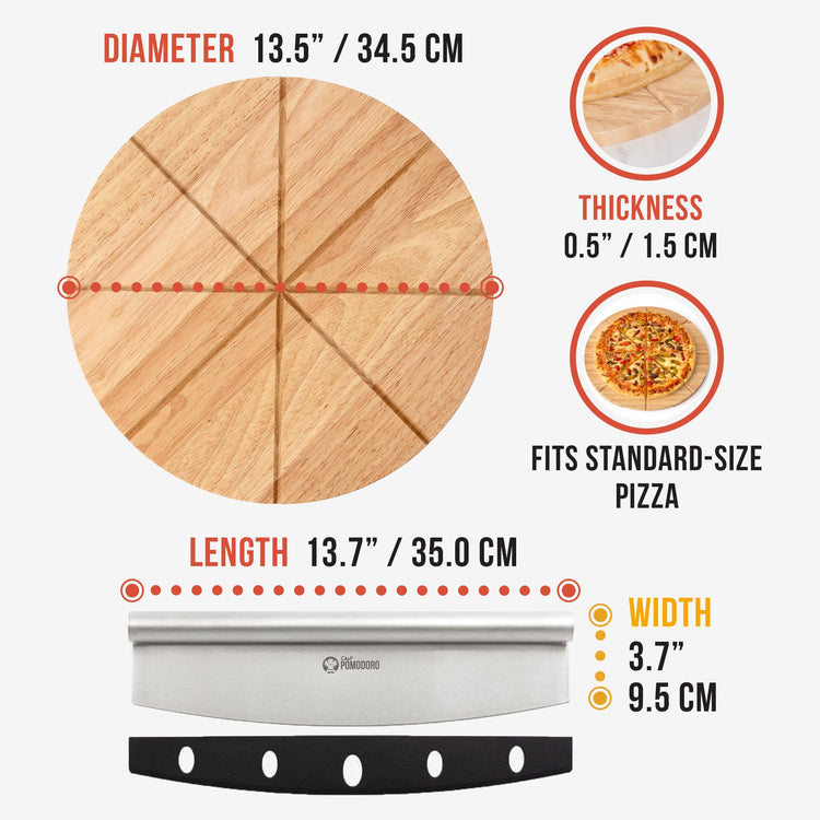 Stainless 14 inch Pizza Cutting Board