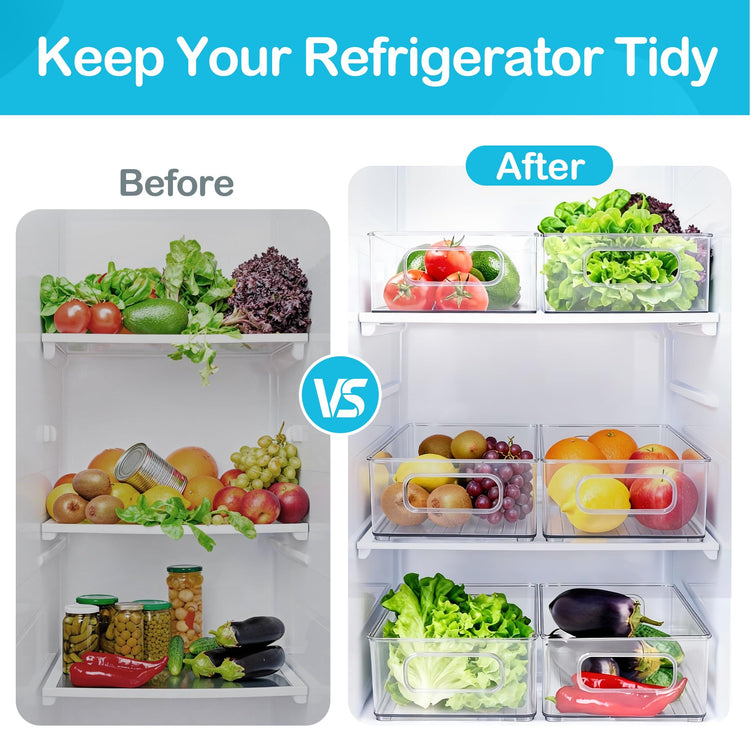 4 Pack Fridge Organizer Bins (4 Count)