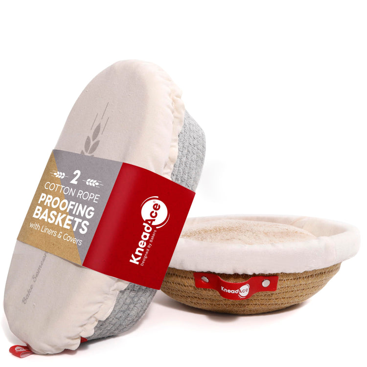 Cotton Rope Banneton Bread Proofing Basket Set (2 Count)