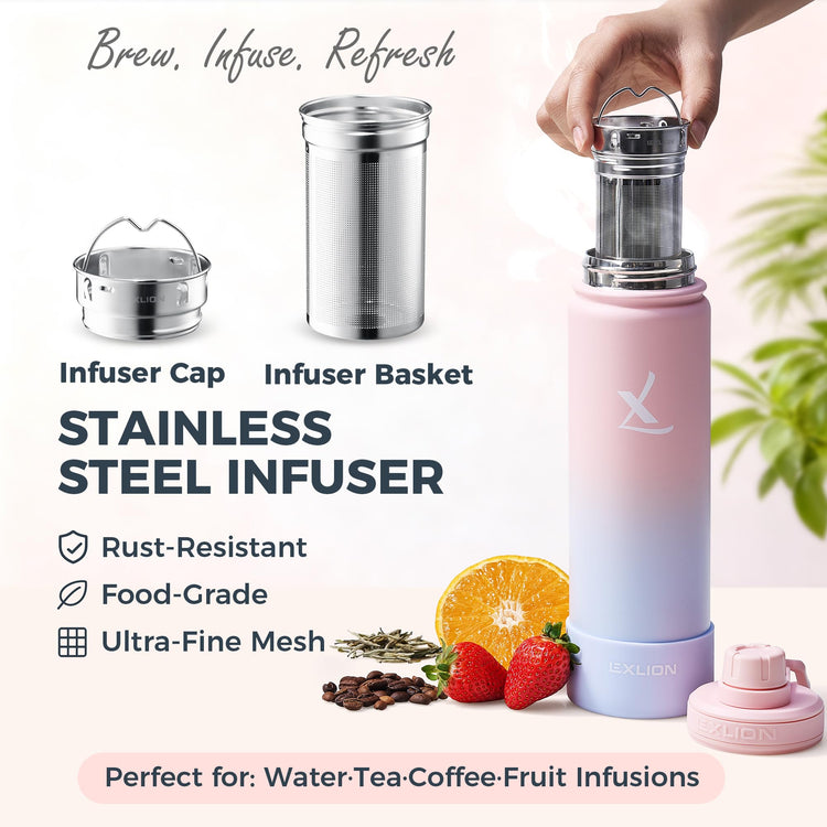Tea Infuser Water Bottle 32 Oz