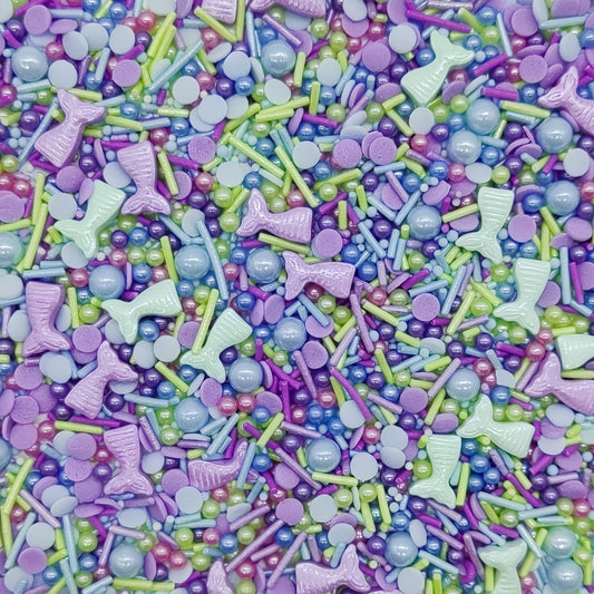 Fishtails Sprinkles Candy Mix Size Edible Pearls Cake Decorations Cupcake Toppers Cookie Decorating Perfect for Wedding Party Valentine Halloween Christmas Supplies 4.58OZ