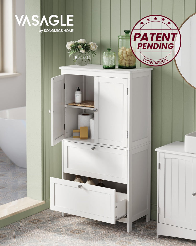 Bathroom Floor Cabinet with 2 Doors