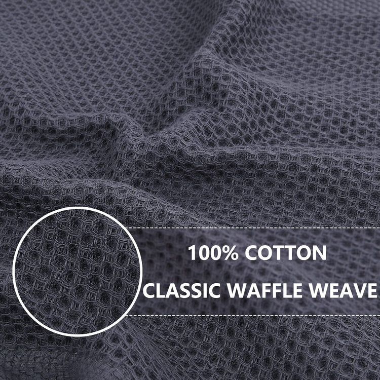 100% Cotton Waffle Weave Kitchen Dish Towels 4 (4 Count)