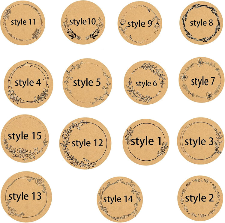 Custom Stickers Kraft Paper Labels Personalized Withe Text, Business Logo Customized Food Jars Labels Bakery Label Sticker Package Favor Canning Circle 100pcs (Style 3)