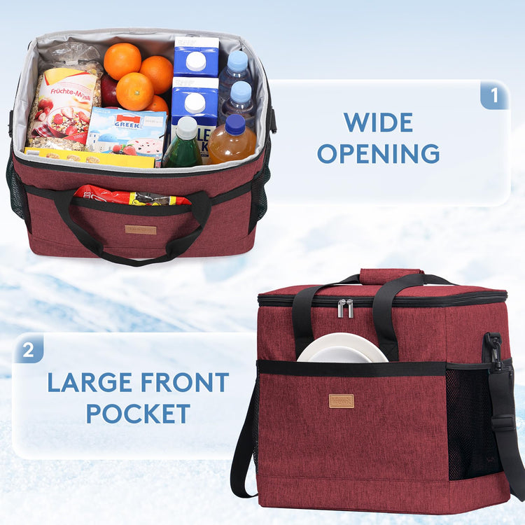 Cooler Bag 60 Cans Collapsible and Insulated Large Lunch Bag Leakproof Soft Cooler Portable for Camping (60 Count)