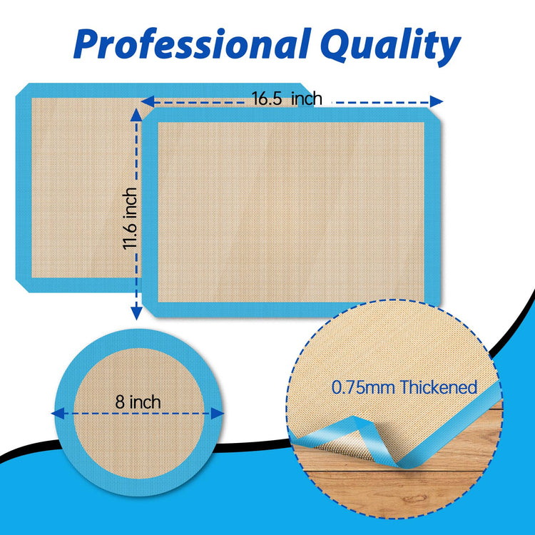 3 Pack Silicone Baking Mats (3 Count)