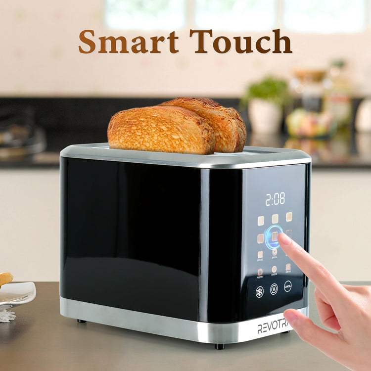 2 Slice Toaster Stainless Steel with LED Display