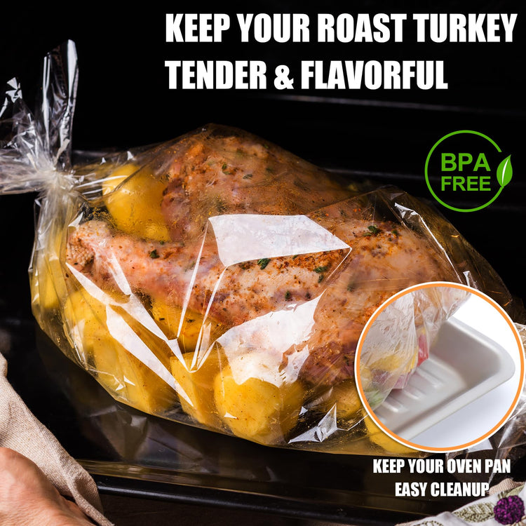 Turkey Oven Bags for Perfect Roasting (20 Count)