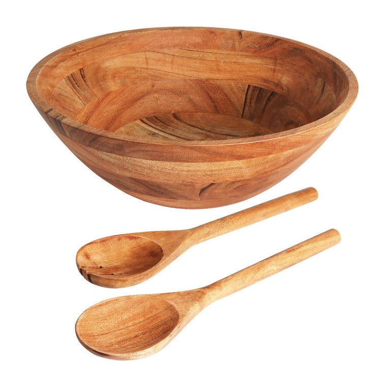 Wooden Salad Bowl Set
