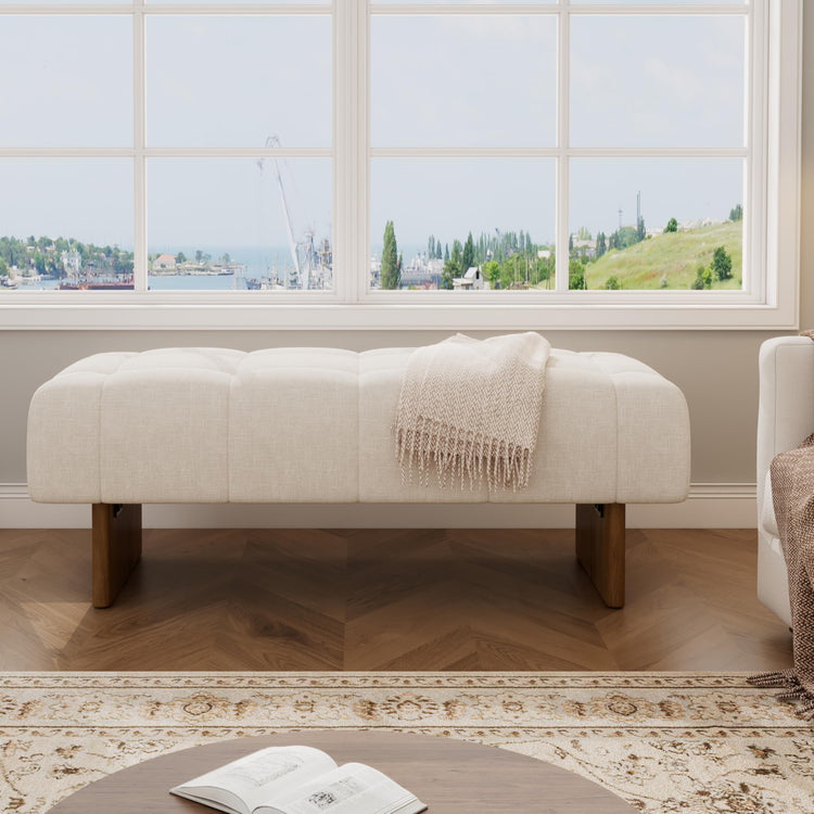 Yvone Modern Upholstered Ottoman Bench