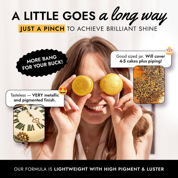 Gold Edible Glitter for Drinks & Cakes