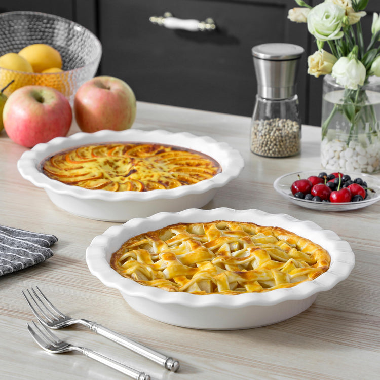 40 Oz Ceramic Pie Pan Set of 2 (2 Count)