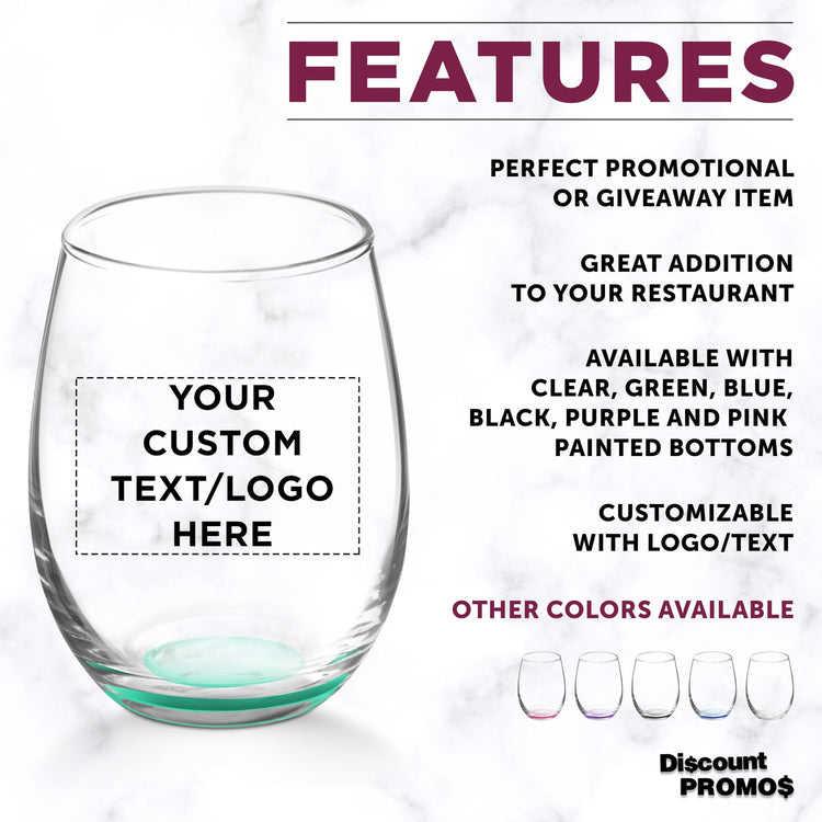 Custom Stemless Wine Glasses by ARC 5.5 oz Set of 12 (100 Count)