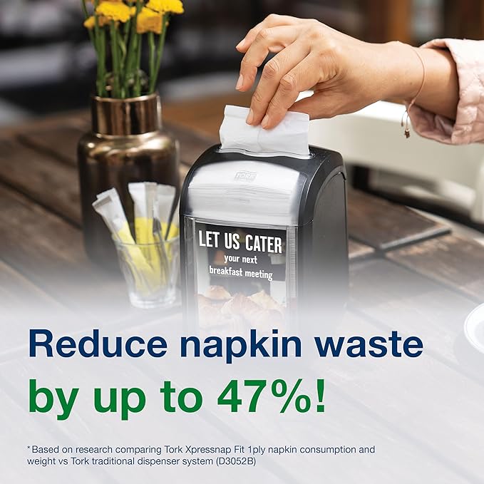 Tork Xpressnap Napkin Dispenser Black, N4 Compatible, Signature Range 4-Pack (6232100)