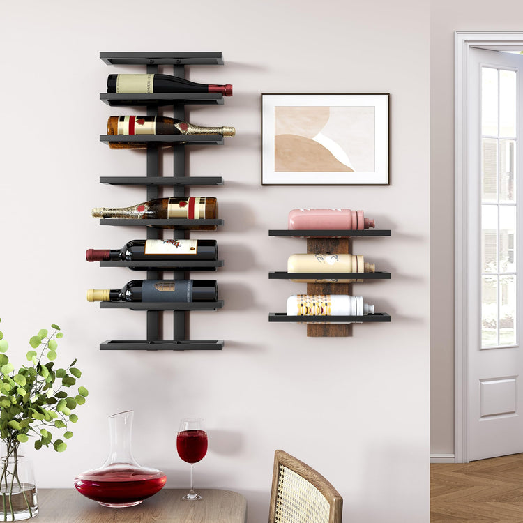 8 Tier Wall Mount Wine Rack (8 Count)