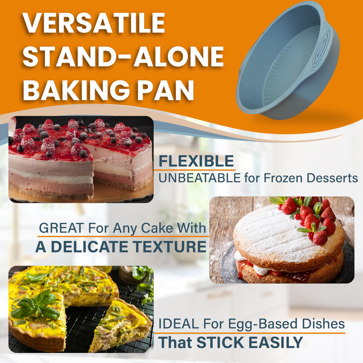 8 Inch Springform Pan for Cheesecake with Leakproof Silicone Sleeve