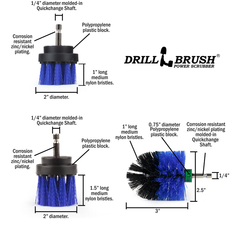 5 Piece Spin Brush Pool Cleaning Kit