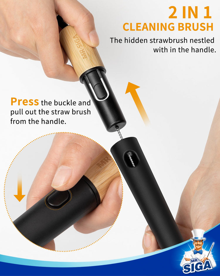 Water Bottle Brush and Straw Cleaner Brush with Long Handle