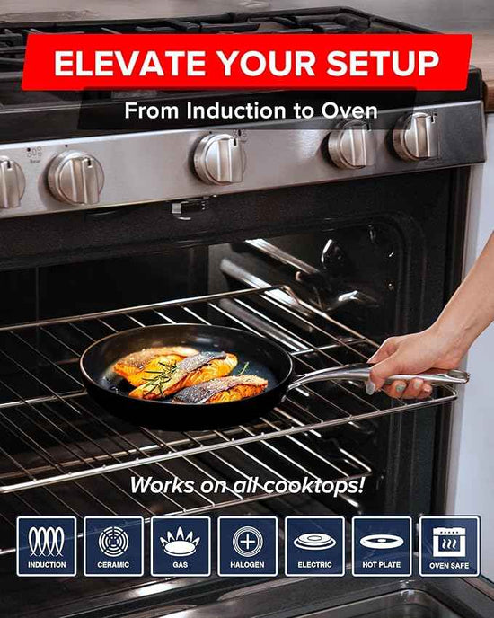 Nuwave Lux 13-Piece Premium Cookware Collection, Next-Generation G11 Duralon Blue Ceramic Nonstick, Ultra Durable, PFAS-Free, Lightweight & Works on All Cooktops