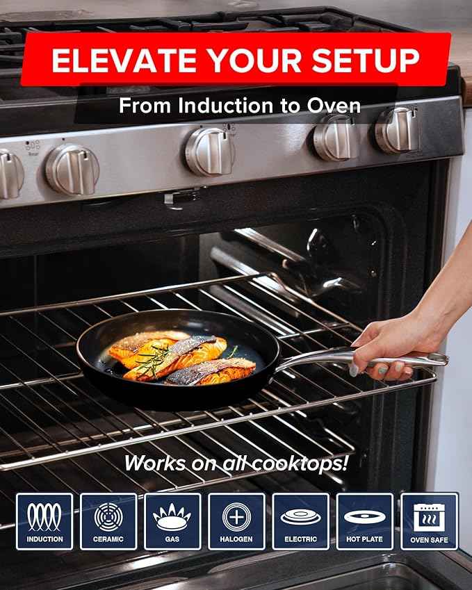 Nuwave Lux 13-Piece Premium Cookware Collection, Next-Generation G11 Duralon Blue Ceramic Nonstick, Ultra Durable, PFAS-Free, Lightweight & Works on All Cooktops