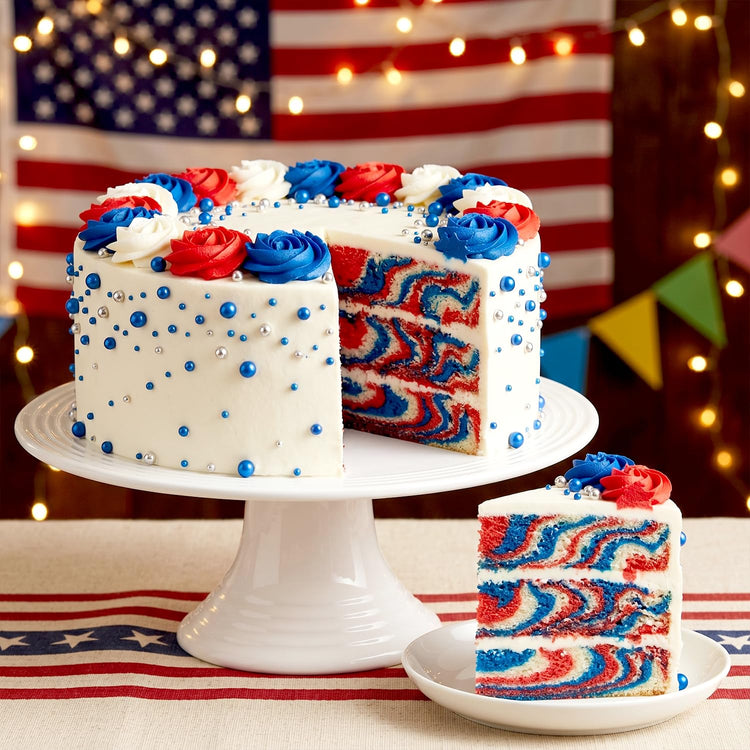 Patriotic Edible Navy Blue Pearl Sugar Sprinkles (4.5 Ounce)