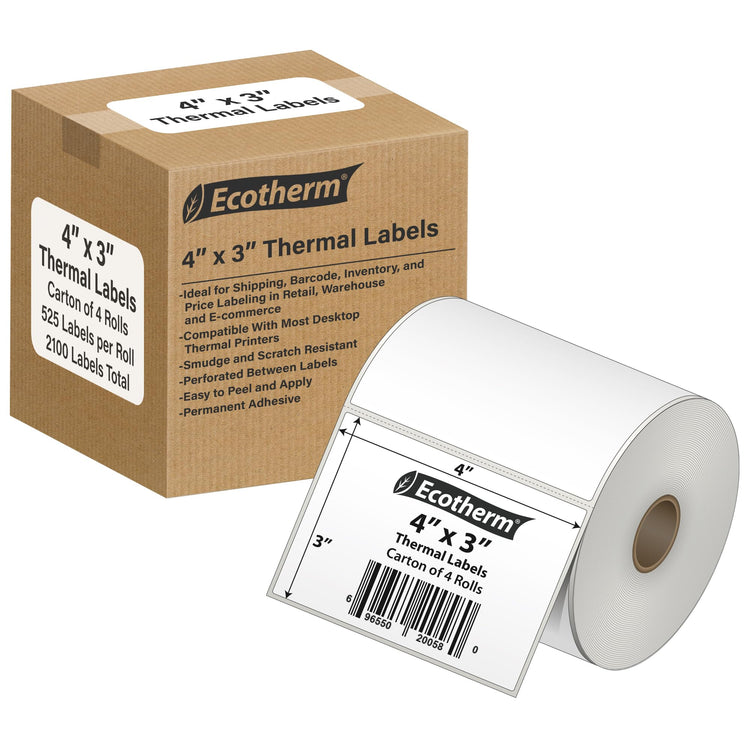 4" x 3" Thermal Labels (2100 Count)