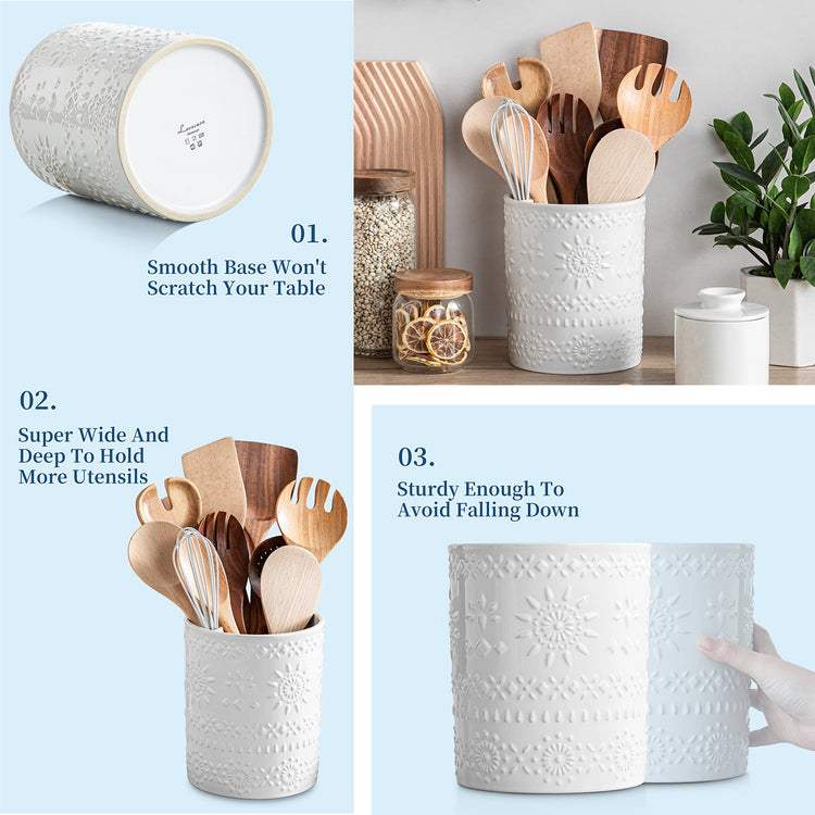 7.2" Ceramic Utensil Holder