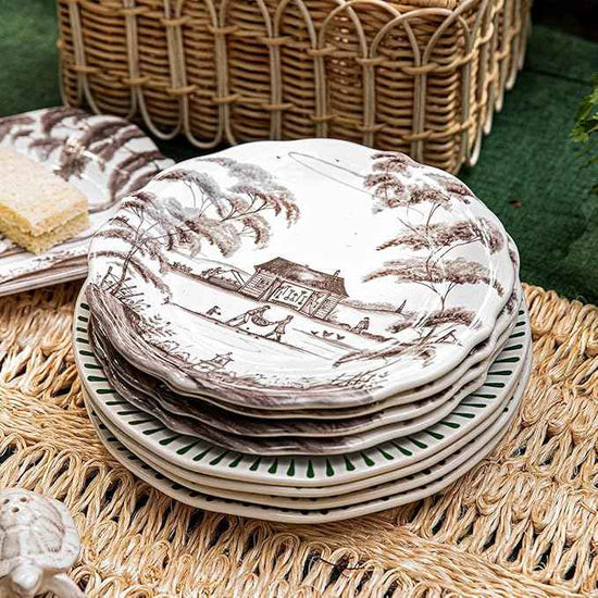 Juliska Country Estate Party Plate Assorted Set/4 - Flint Grey