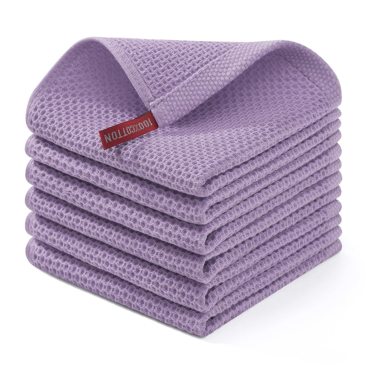 100% Cotton Waffle Weave Kitchen Dish Cloths 6 (6 Count)