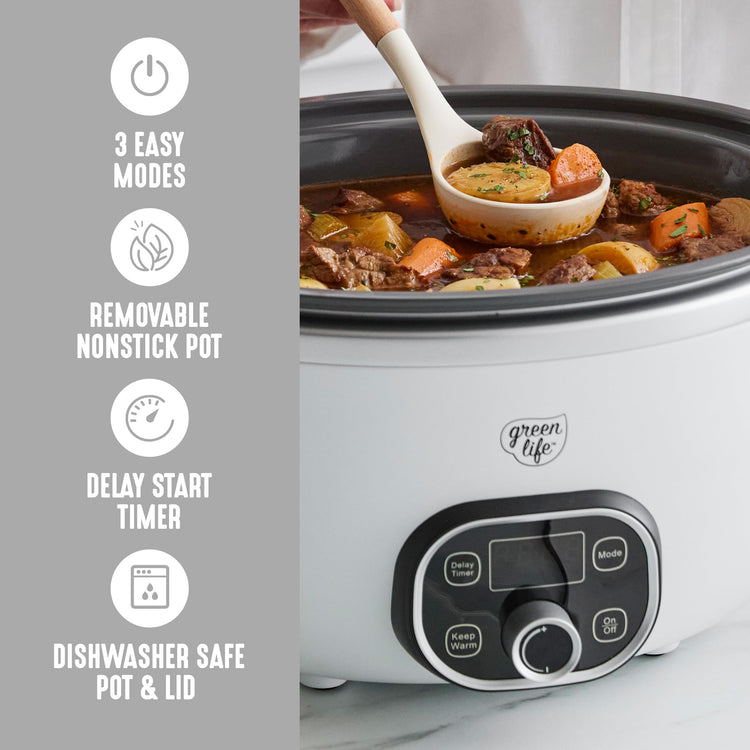 6QT Ceramic Nonstick Slow Cooker