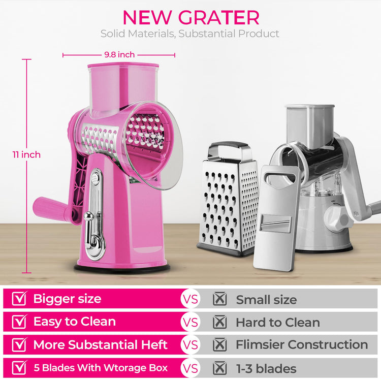 Rotary Cheese Grater 5 Blades