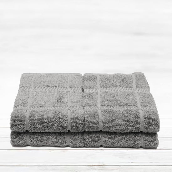 100% Cotton Terry Dish Towels, 4 Pack Plain, 16 x26 Inches, Super Soft and Absorbent Kitchen Towels, Perfect for Kitchen Cleaning and Dish Washing | Light Gray - Nestoria