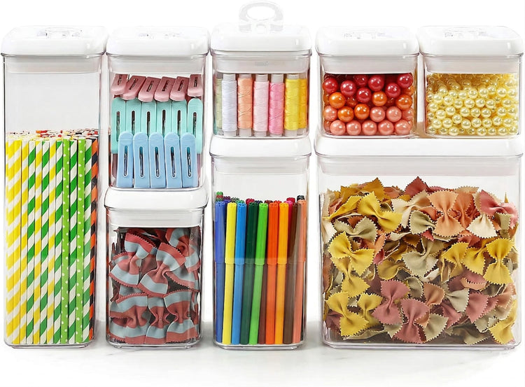 Flip Tite Storage Container with Lid 4" RECTANGULAR Air Tight Ring Flip Top (4 Count)