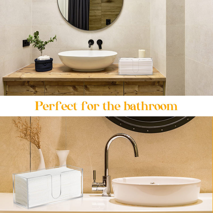 2Pack Acrylic Countertop Paper Towel Dispenser (2 Count)