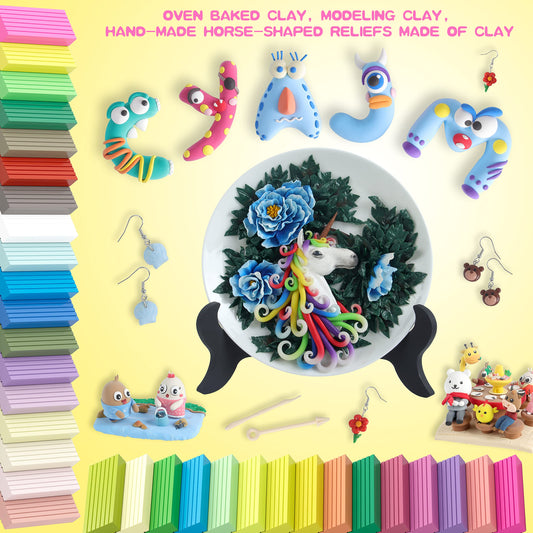 72 Colors Polymer Clay Kit (90 Ounce)