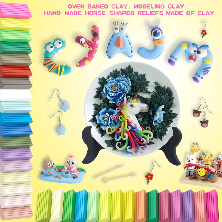 72 Colors Polymer Clay Kit (90 Ounce)