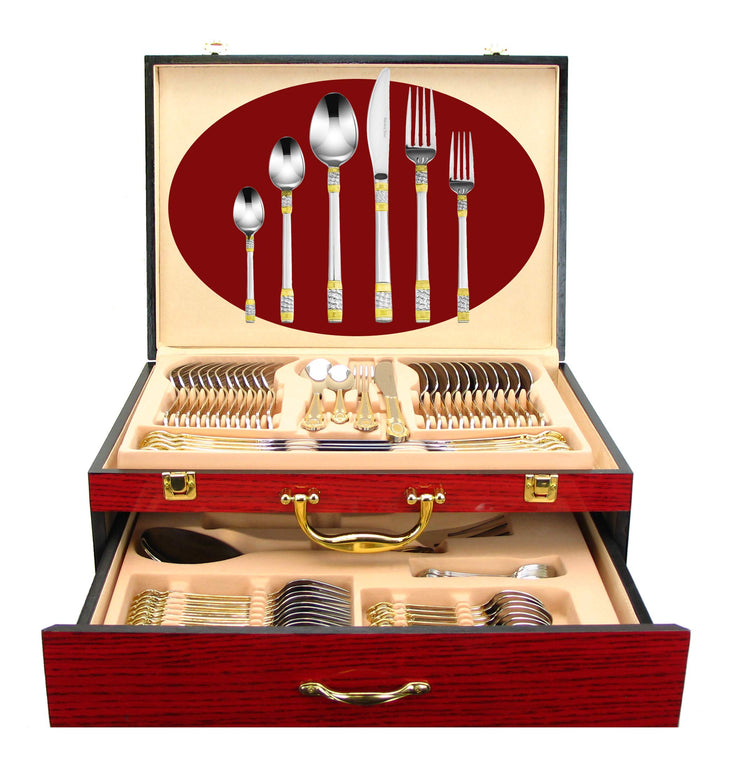 75 Pc Luxury Flatware Set for 12 w