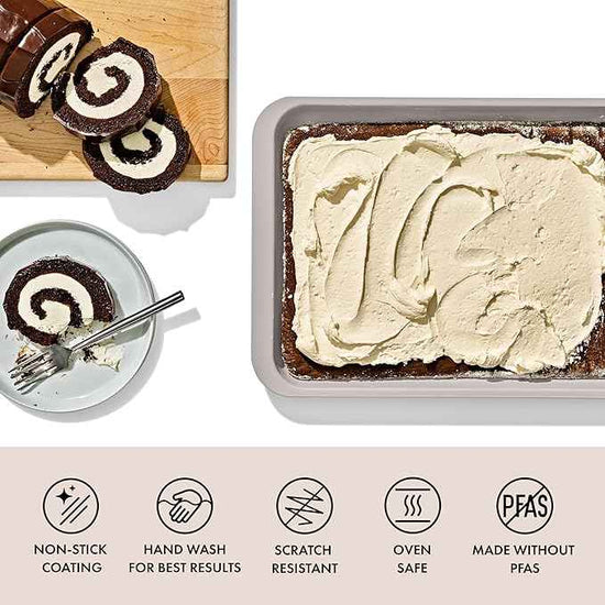 OXO Good Grips Non-Stick Pro Ceramic Coated Metal Bakeware Jelly Roll Pan – Biscuit