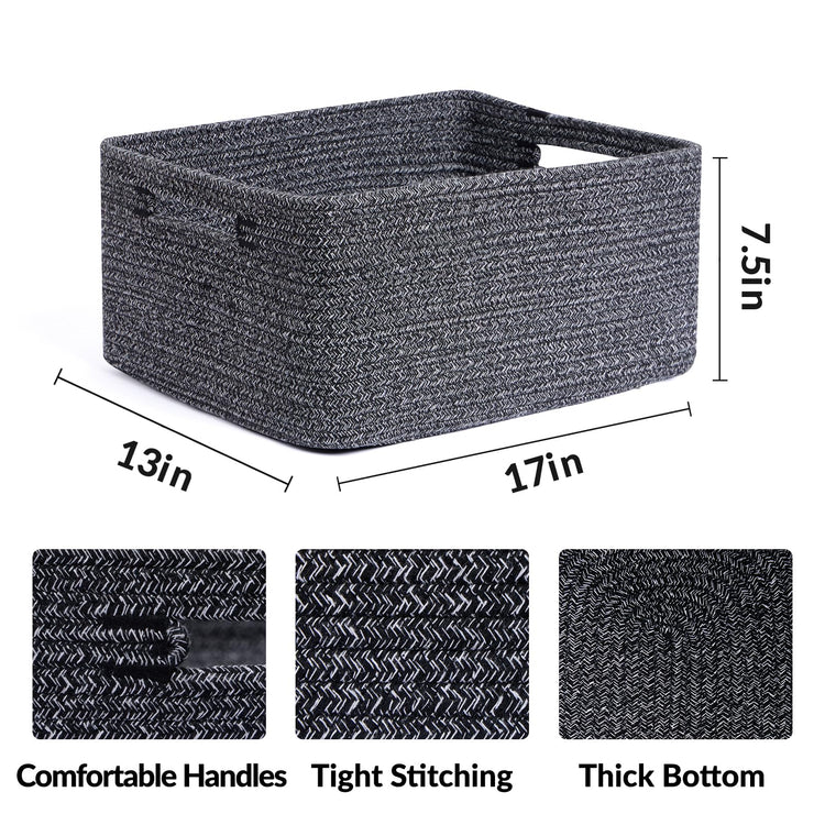 Large Storage Baskets for Shelves (2 Count)