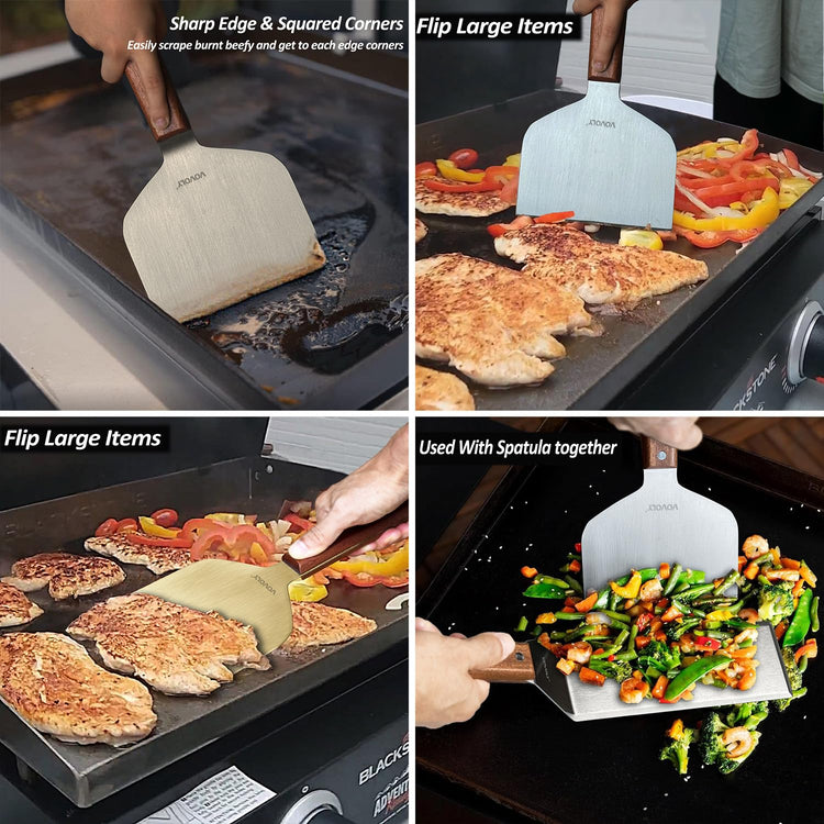 Multipurpose Bench Scraper Kitchen Utensil for Flat Top Griddle