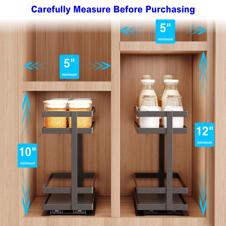 2 Pack Pull Out Spice Rack Organizer for Cabinet (2 pound(s))