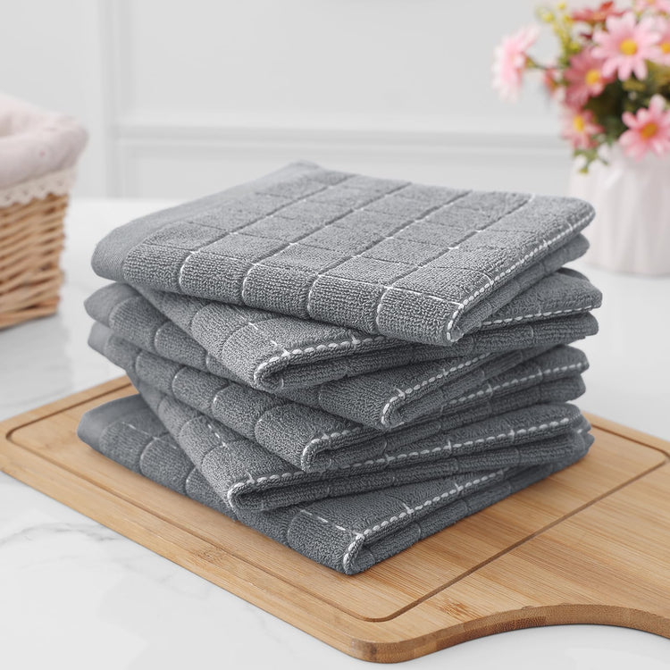 100% Cotton Terry Kitchen Dish Cloths (8 Count)