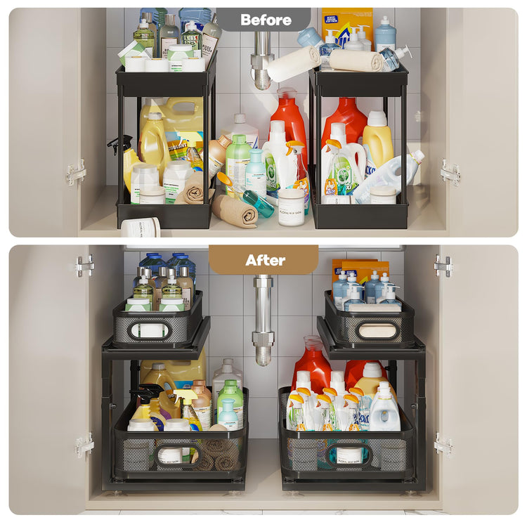 2 Pack 21IN Depth Under Sink Organizer With Next (2 Count)