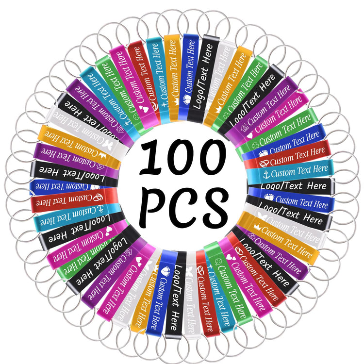 100PCS Personalized Bottle Opener Keychain Bulk Custom Beer Bottle Opener with Logo Text Engraved Wedding Bottle Opener Favors Customized Gifts for Guests Baby Shower Birthday Party (100 Count)