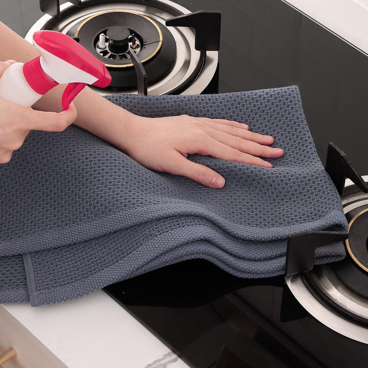 100% Cotton Oversized Waffle Weave Kitchen Towels 8 (8 Count)