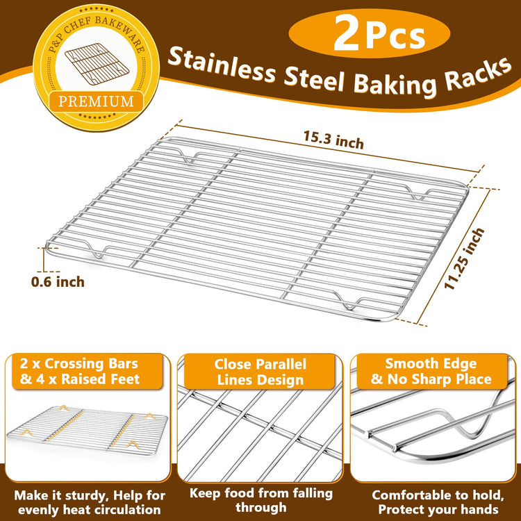 16 Inch Baking Sheet with Rack Set