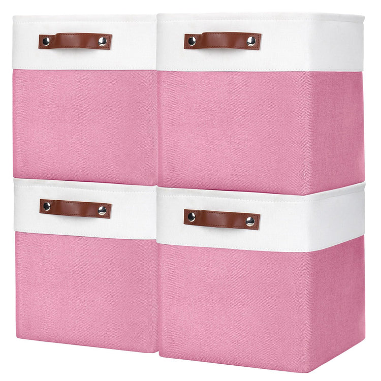 Collapsible Fabric Storage Cubes 11x11 Cube Storage Bins (4 Count)